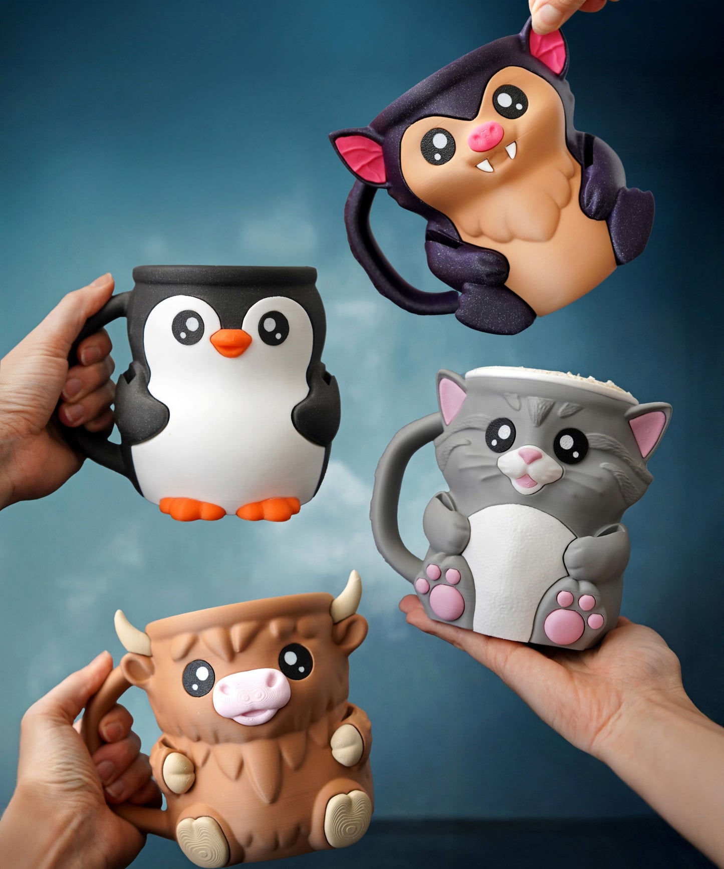 Snowflake the Penguin Ice Cream Holder