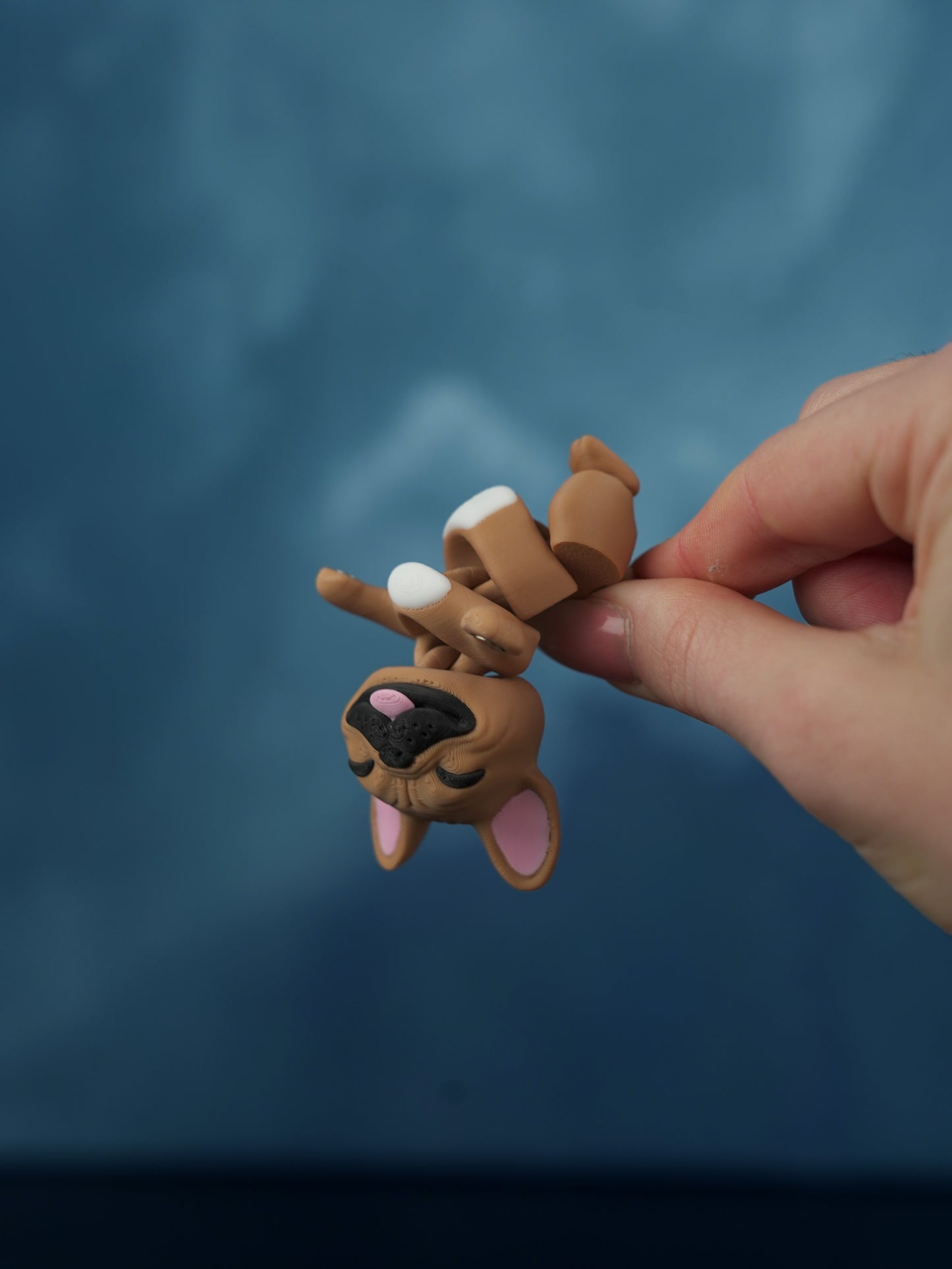 Flexi French Bulldog Keychain – Fidget Toy Gift for Dog Lovers
