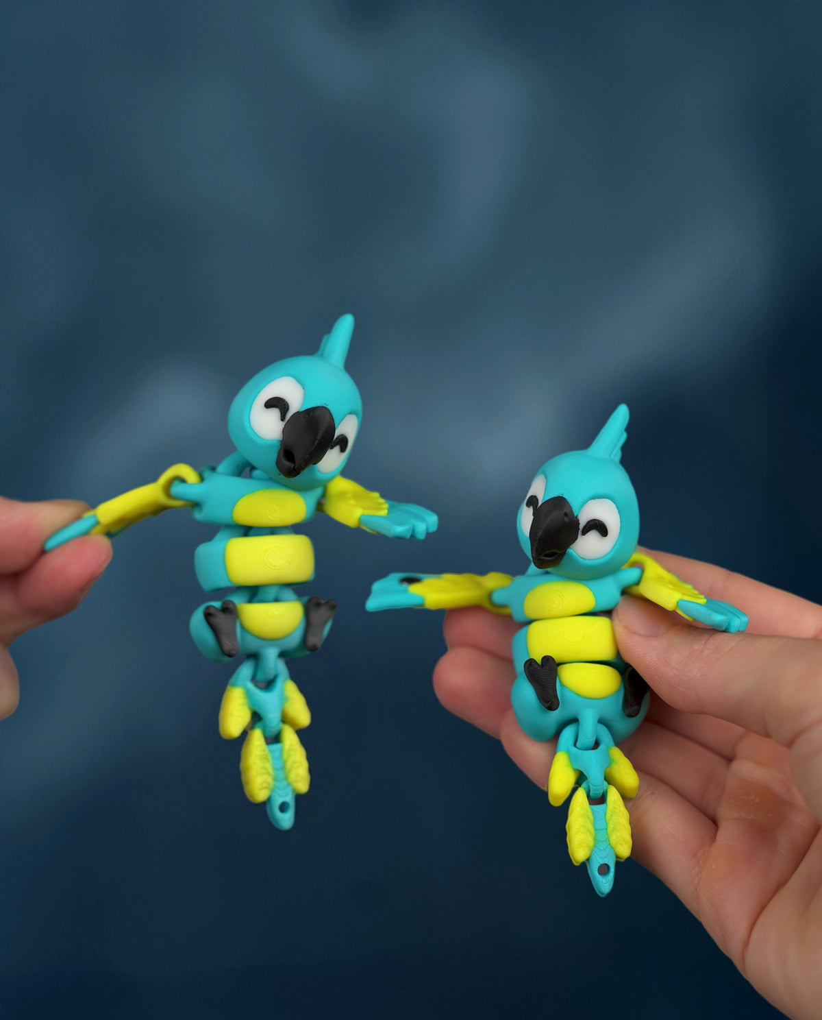 Porte-Clés Perroquet Flexi articulé imprimé en 3D – Jagou Design