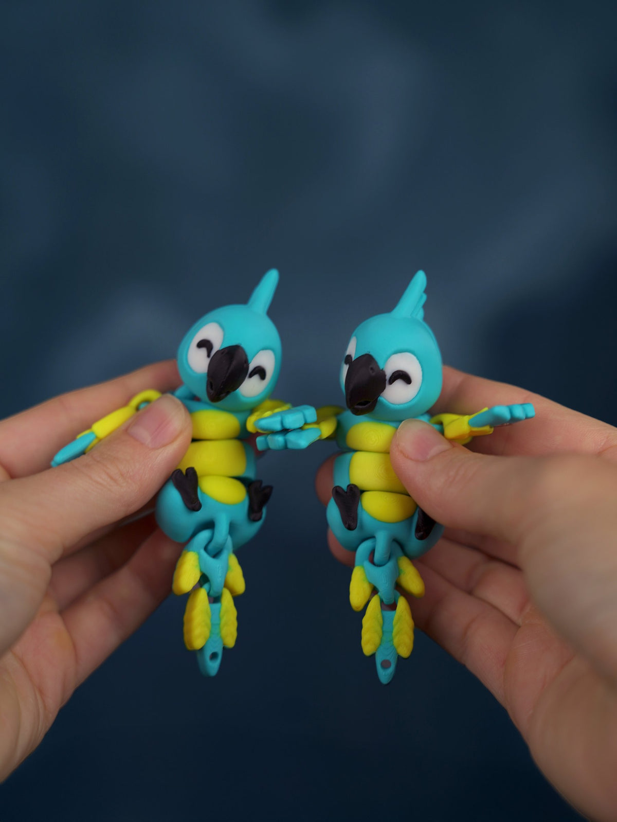 Porte-Clés Perroquet Flexi articulé imprimé en 3D – Jagou Design