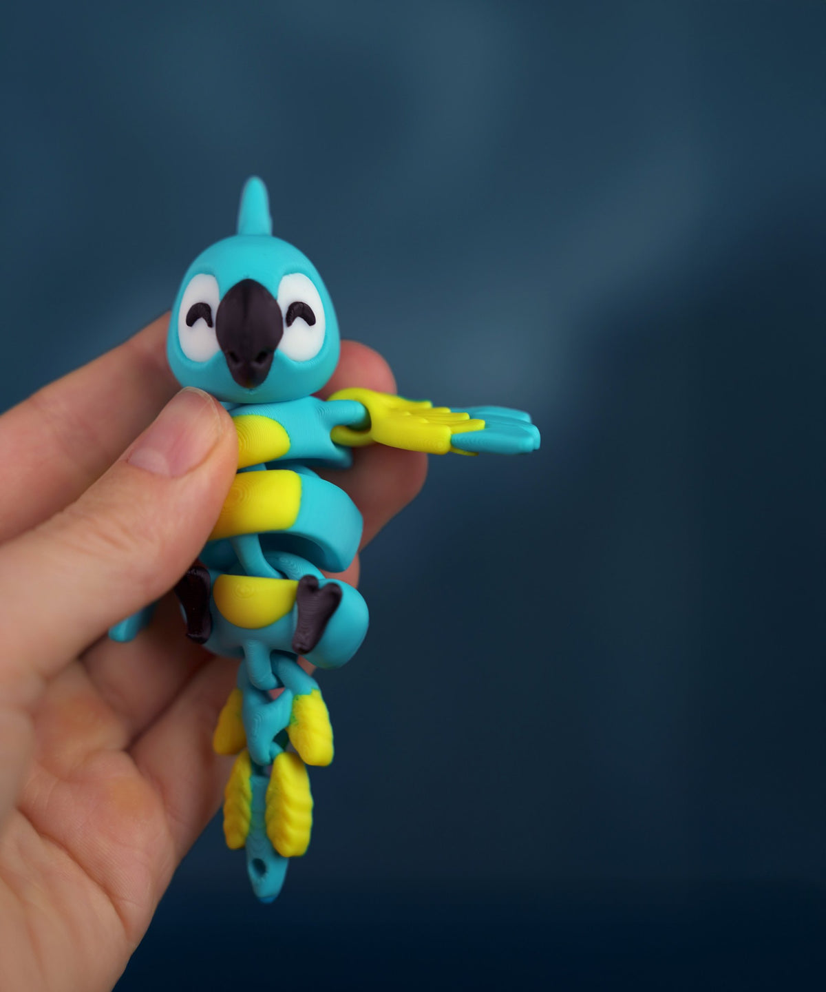 Porte-Clés Perroquet Flexi articulé imprimé en 3D – Jagou Design