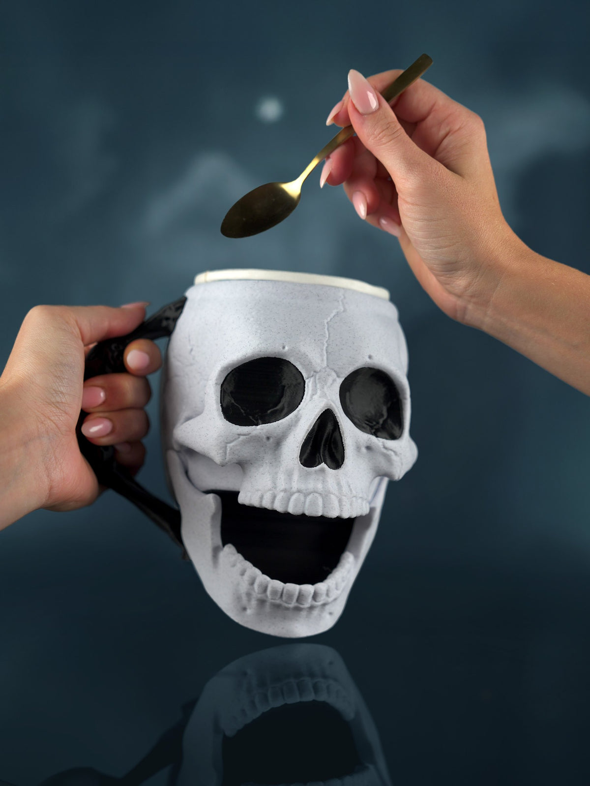 Porte-Glace Crâne Skullivan imprimé en 3D pour pot de glace – Jagou Design