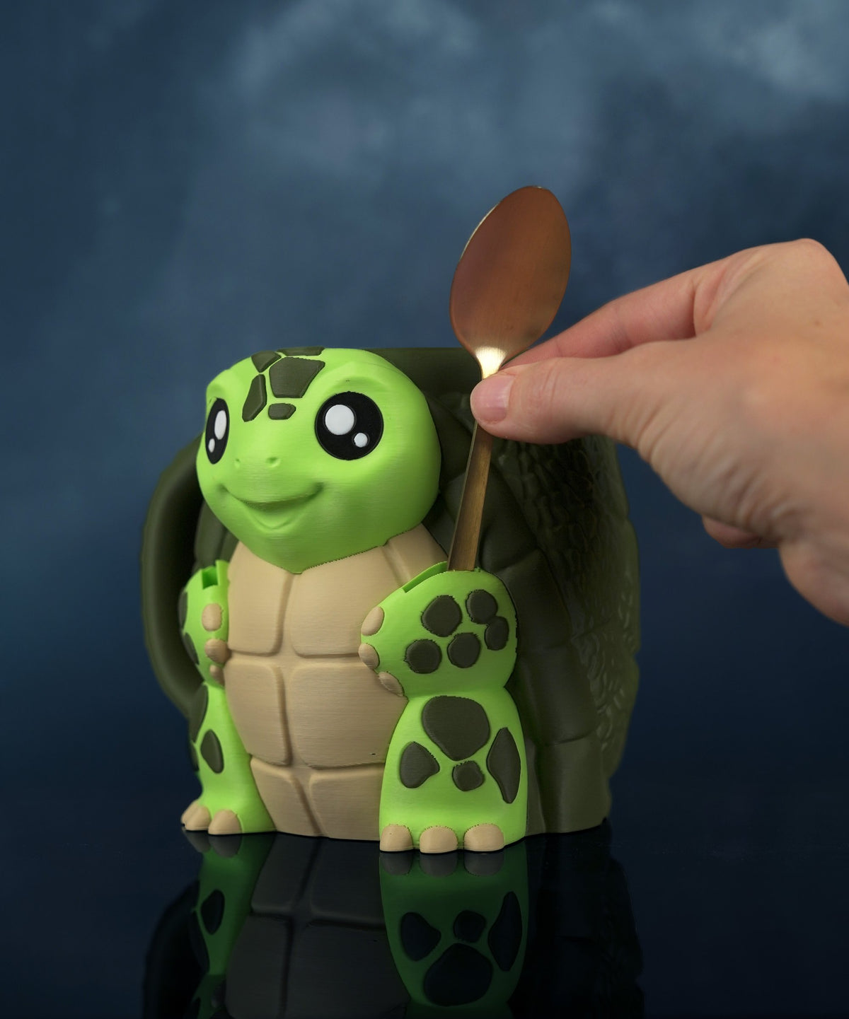 Porte-Glace Tortue imprimé en 3D pour pot de glace – Jagou Design