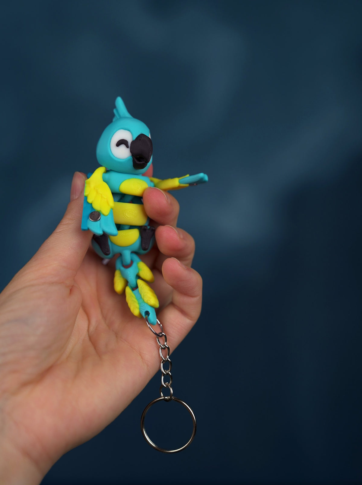 Porte-Clés Perroquet Flexi articulé imprimé en 3D – Jagou Design