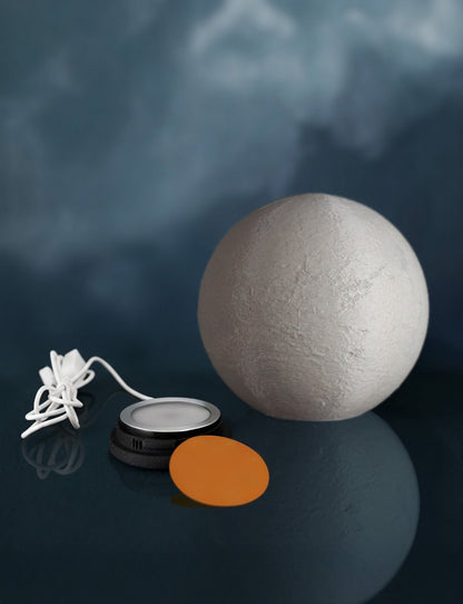 Lampe Vénus imprimée en 3D allumée, lampe d'ambiance planète – Jagou Design