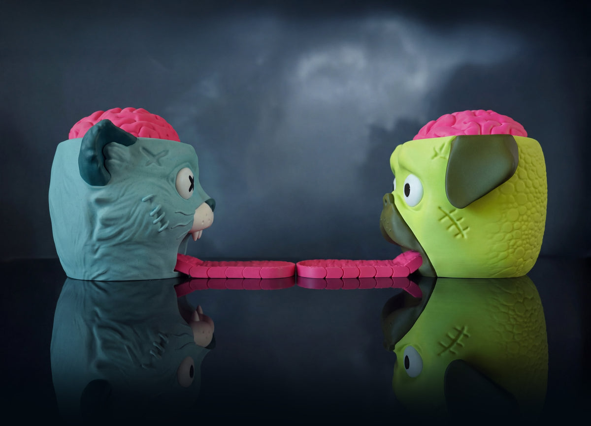 Distributeur de bonbons Chat Zombie imprimé en 3D – Jagou Design