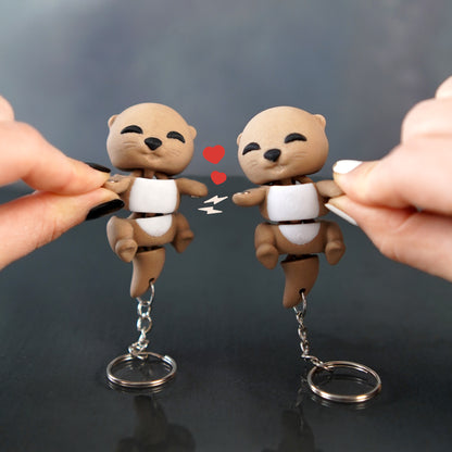 Flexi Magnetic Keyring, Baby Otter