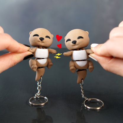 Flexi Magnetic Keyring, Baby Otter