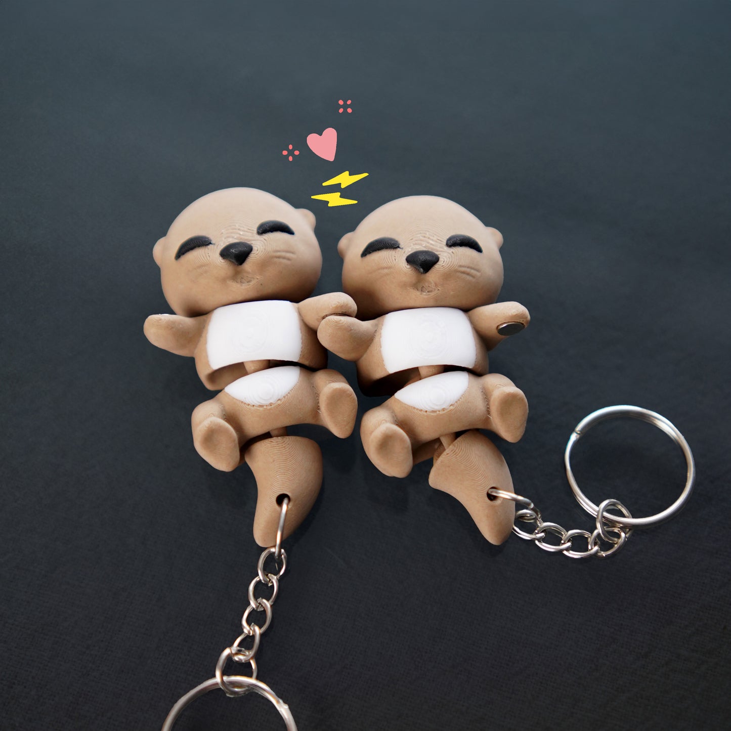 Flexi Magnetic Keyring, Baby Otter