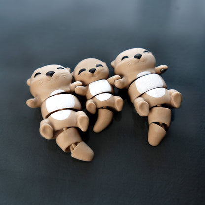 Flexi Magnetic Keyring, Baby Otter