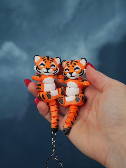 Flexi Tiger Keychain – Anti-Stress Fidget Toy Gift