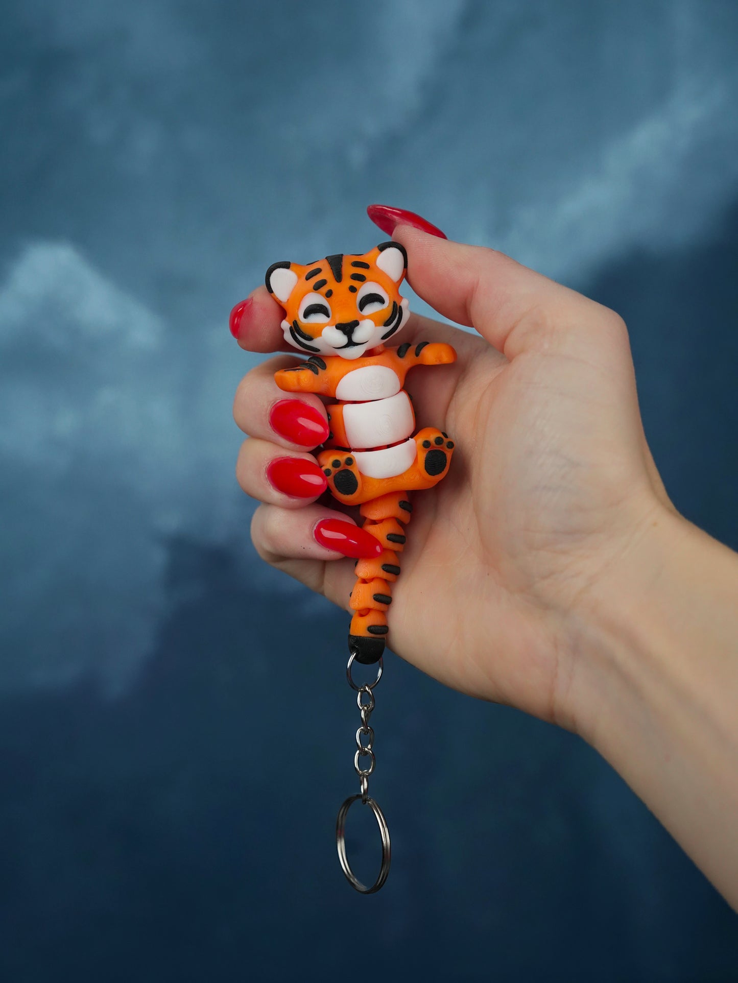 Flexi Tiger Keychain – Anti-Stress Fidget Toy Gift