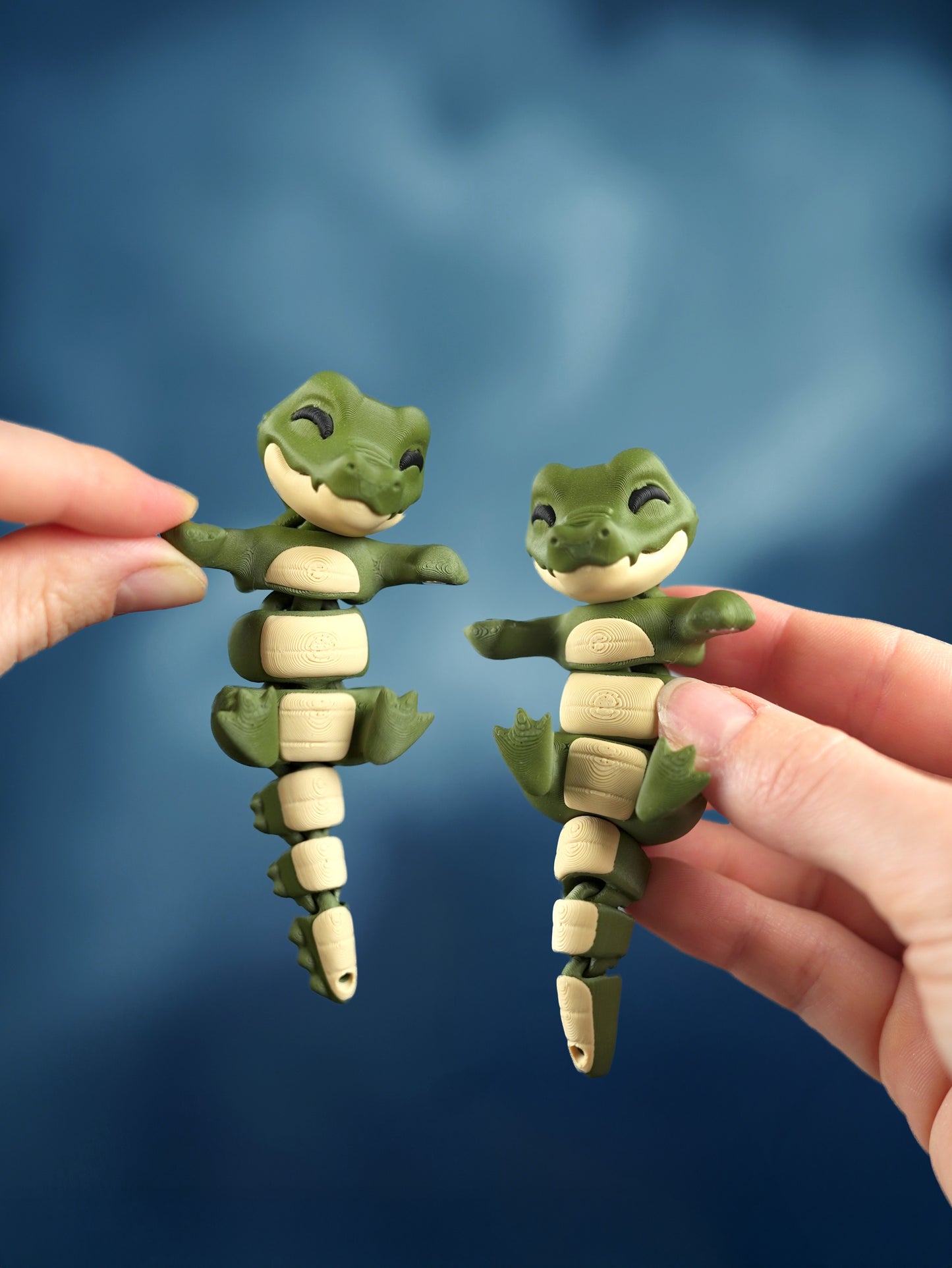 Porte-Clés Croco Flexi Articulé – Fidget Toy Anti-Stress Cadeau