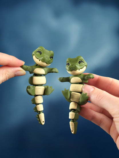 Porte-Clés Croco Flexi Articulé – Fidget Toy Anti-Stress Cadeau