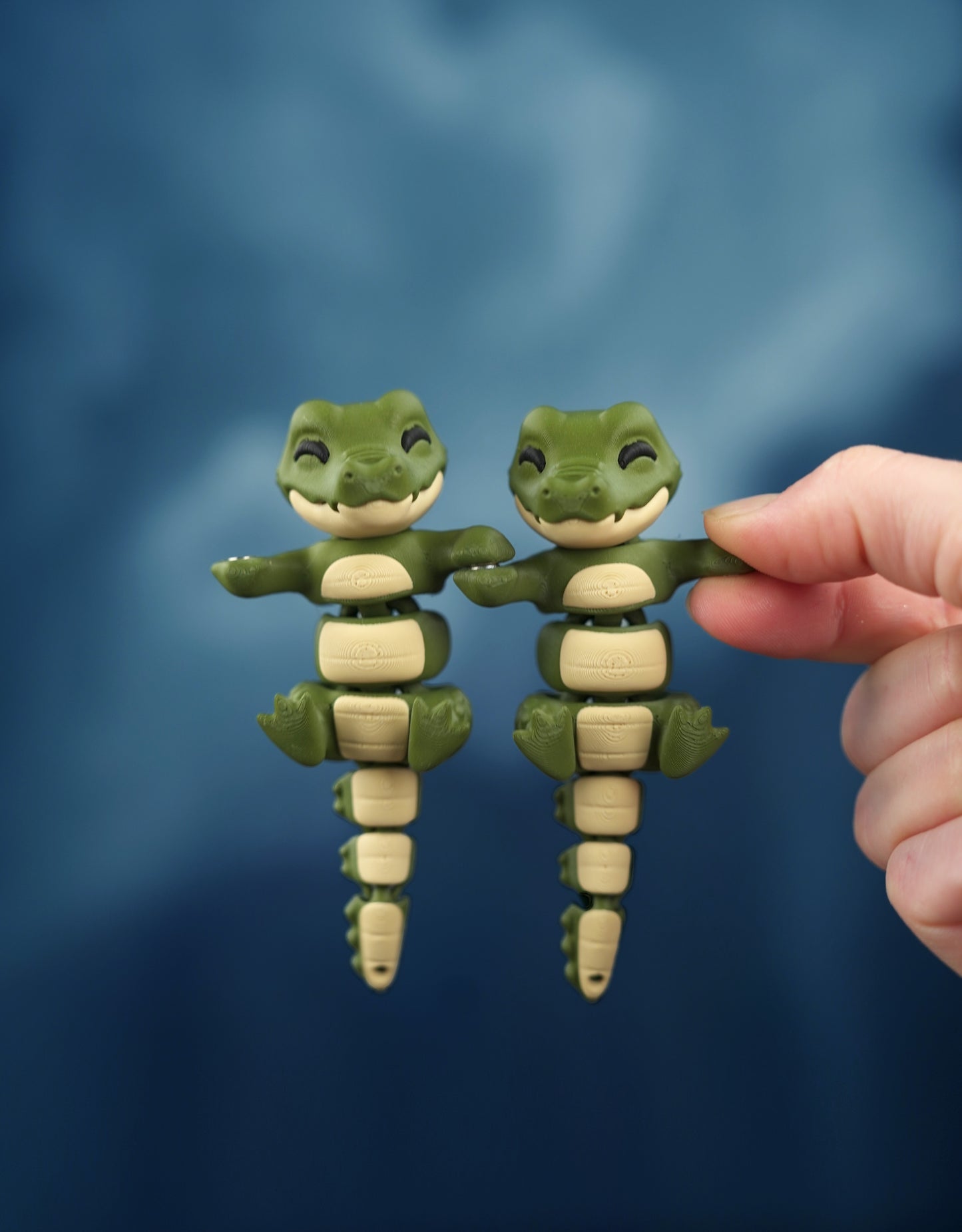 Porte-Clés Croco Flexi Articulé – Fidget Toy Anti-Stress Cadeau