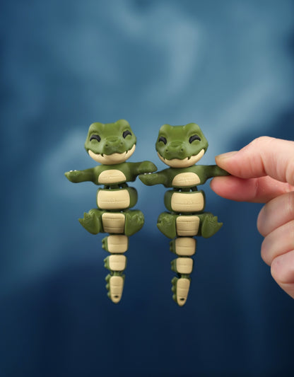 Porte-Clés Croco Flexi Articulé – Fidget Toy Anti-Stress Cadeau