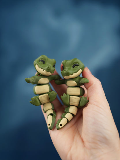 Porte-Clés Croco Flexi Articulé – Fidget Toy Anti-Stress Cadeau