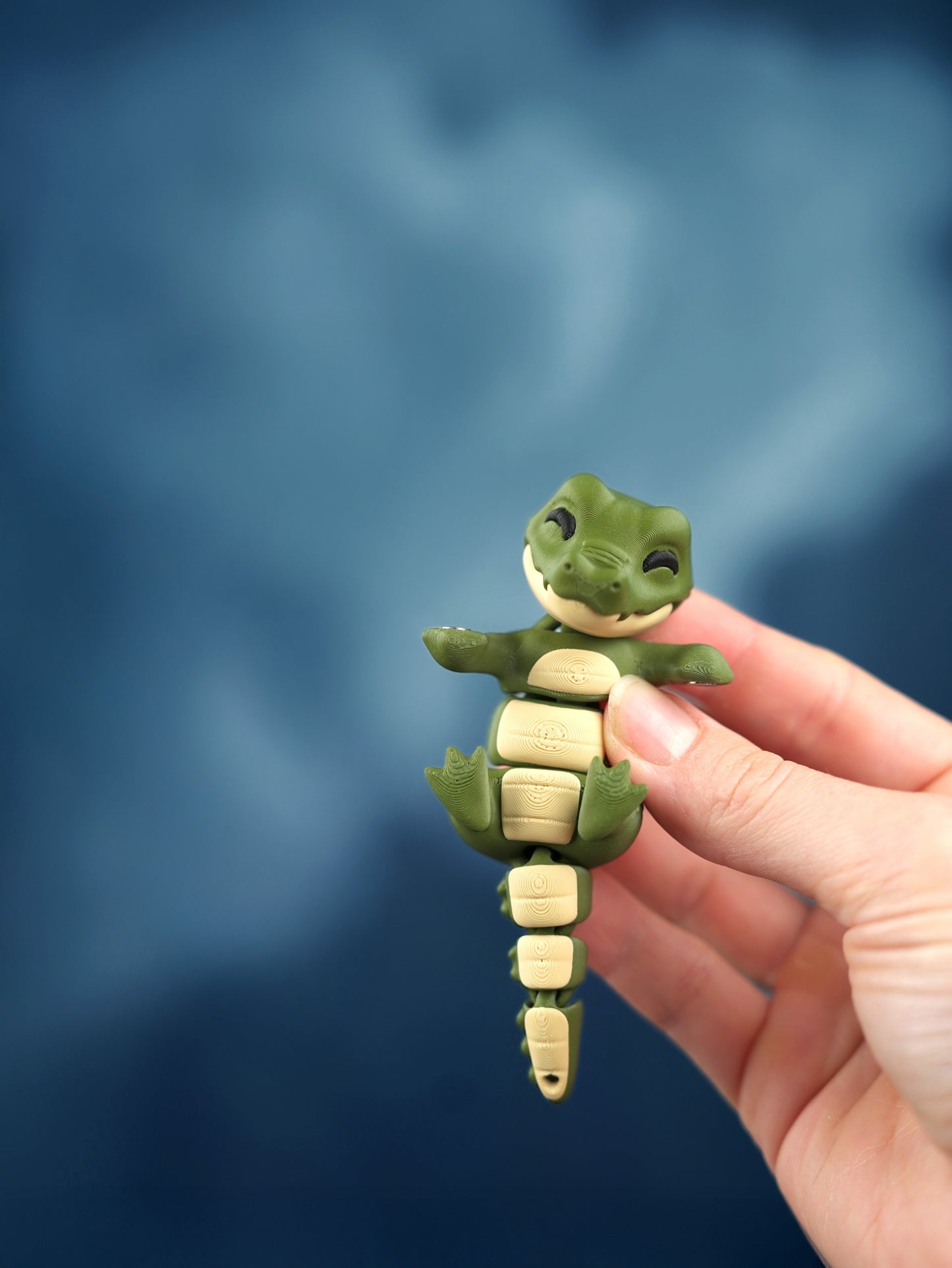 Porte-Clés Croco Flexi Articulé – Fidget Toy Anti-Stress Cadeau
