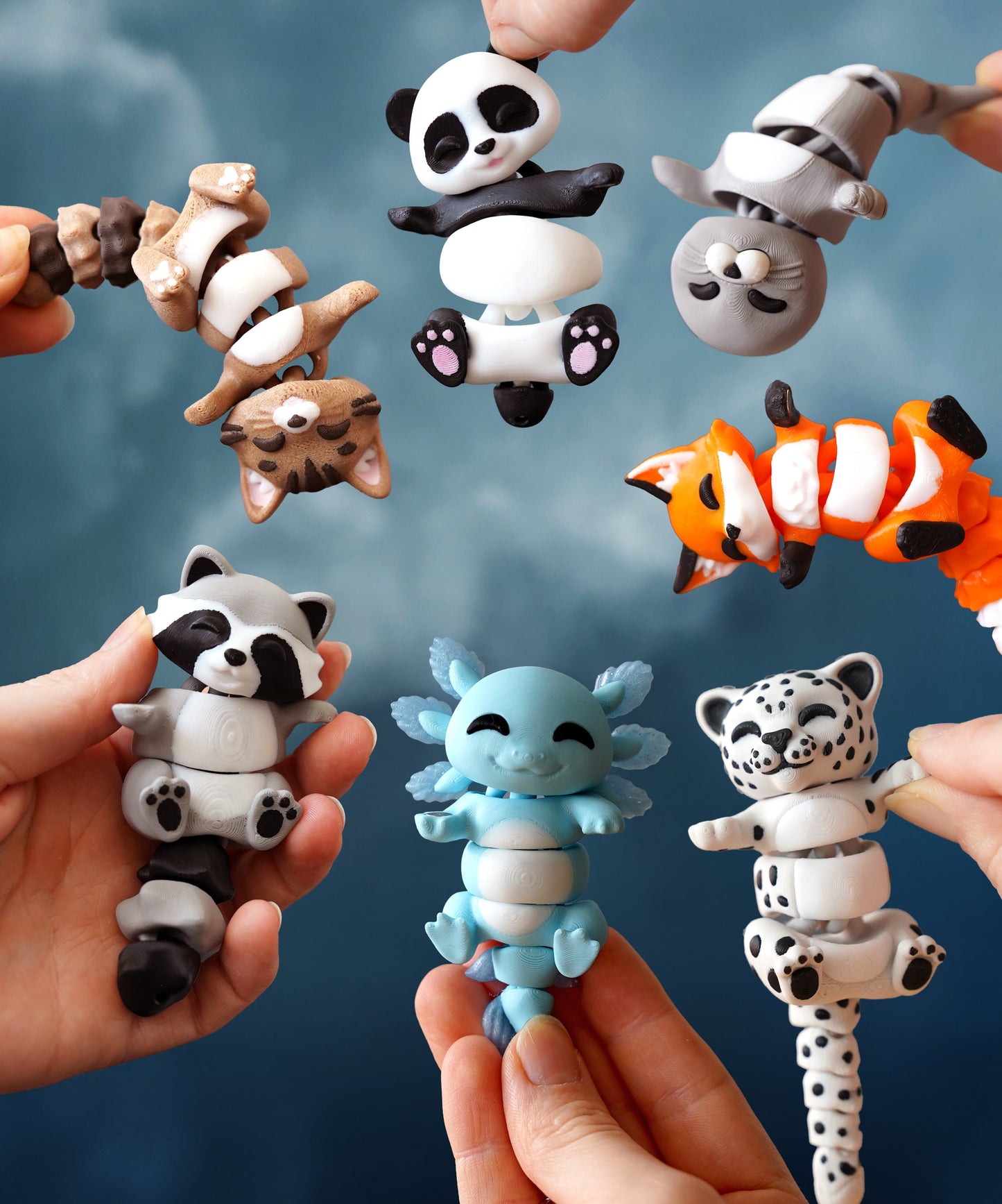 Porte-clés magnétique Flexi, Axolotl