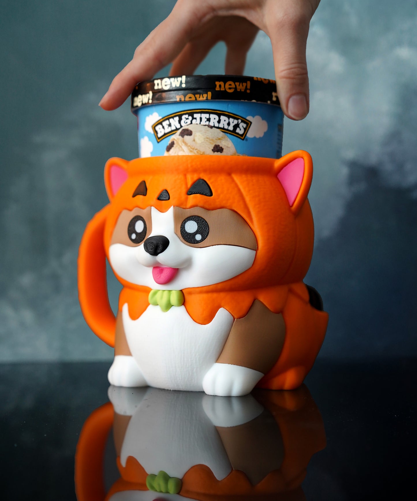 Gaston the Corgi Ice Cream Holder