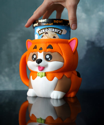 Gaston the Corgi Ice Cream Holder