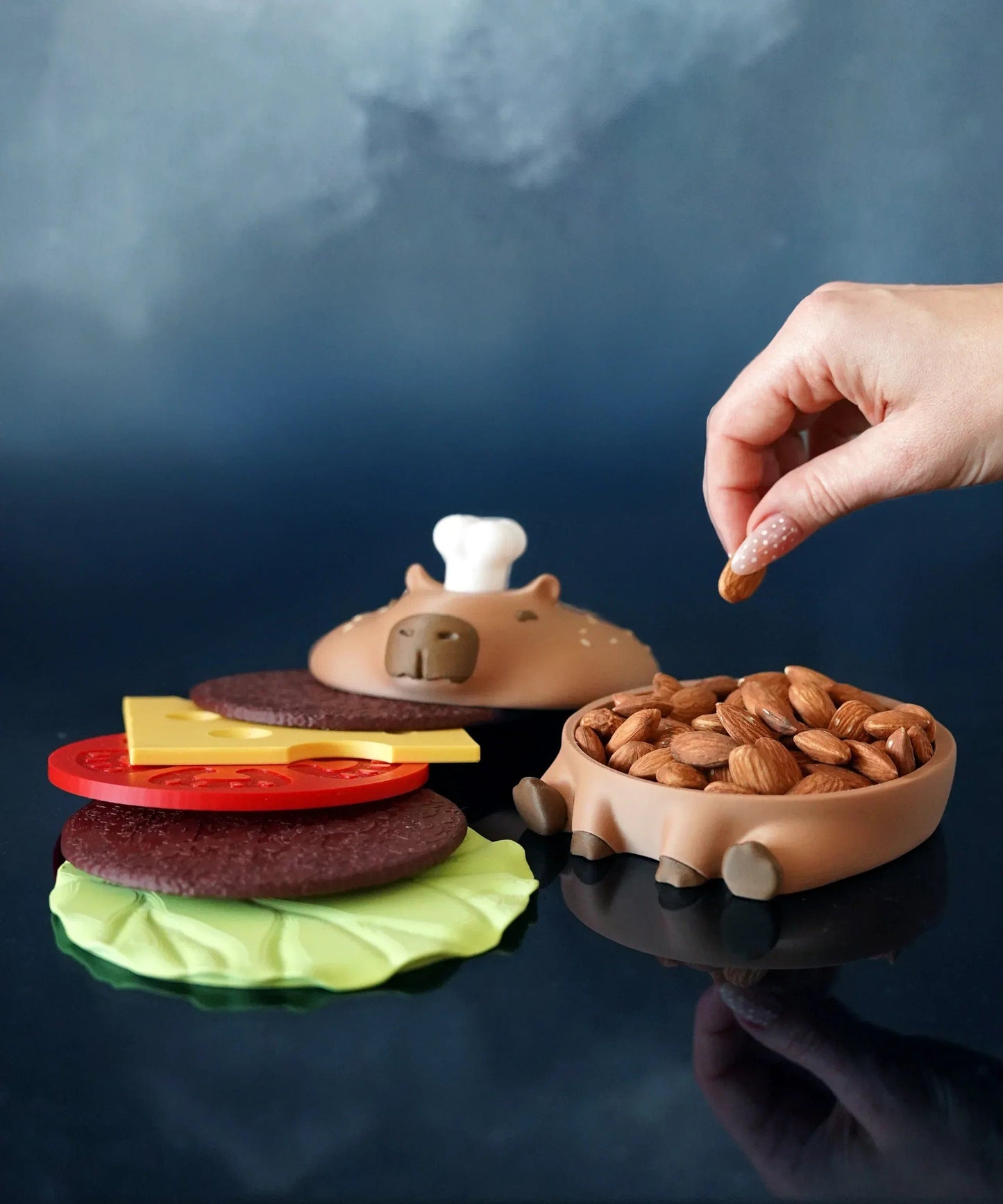 Ensemble de sous-verres Capy-Burger - Jagou Design – Créations artisanales uniques