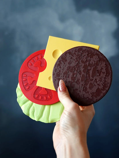 Ensemble de sous-verres Capy-Burger - Jagou Design – Créations artisanales uniques