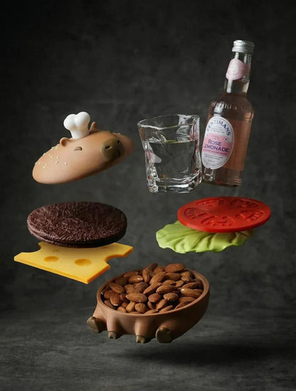 Ensemble de sous-verres Capy-Burger - Jagou Design – Créations artisanales uniques