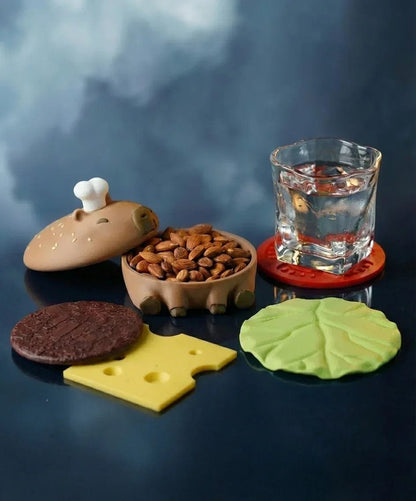 Ensemble de sous-verres Capy-Burger - Jagou Design – Créations artisanales uniques