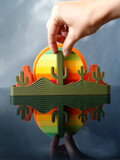 Ensemble de sous-verres Coucher de Soleil - Jagou Design – Créations artisanales uniques