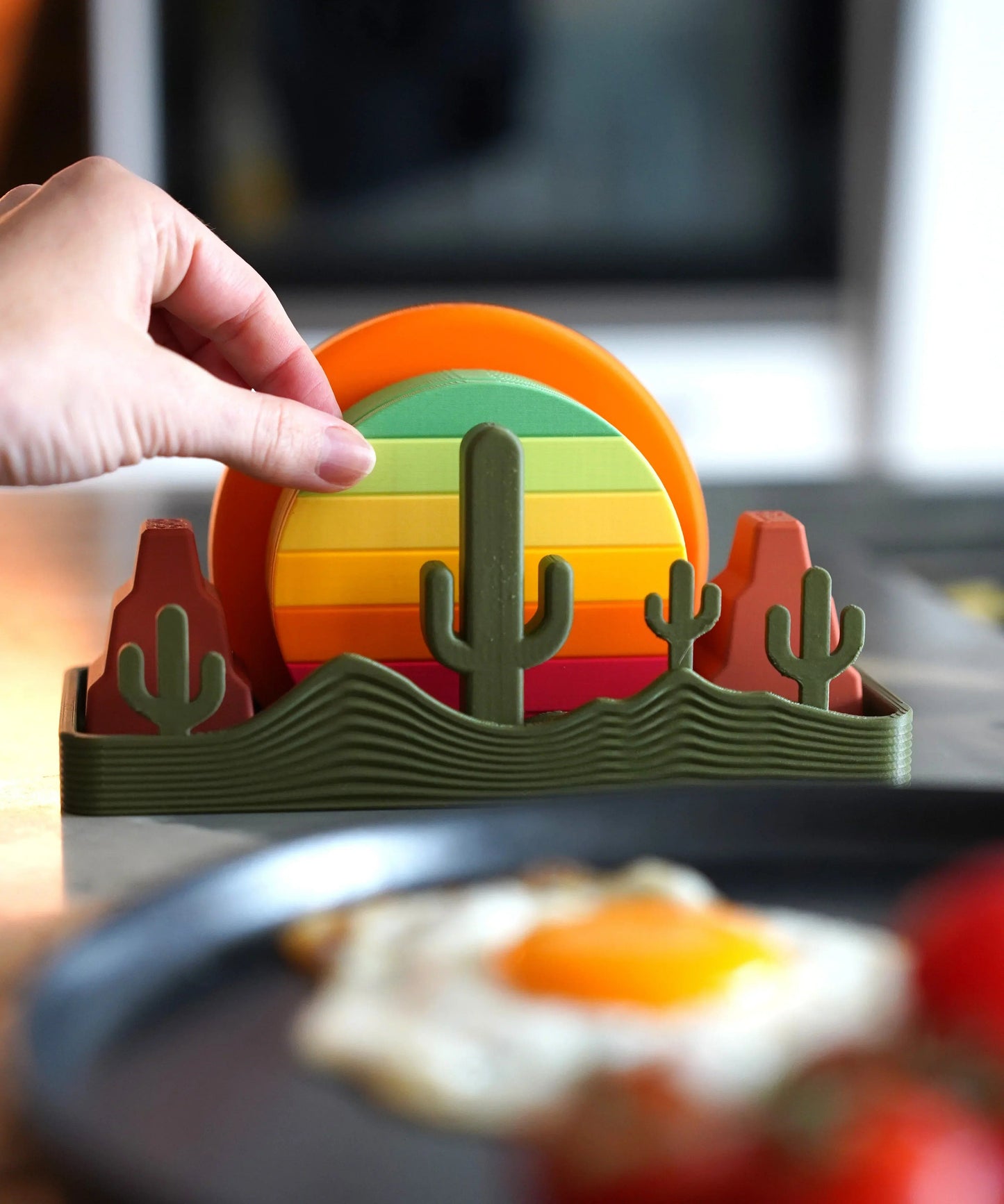 Ensemble de sous-verres Coucher de Soleil - Jagou Design – Créations artisanales uniques
