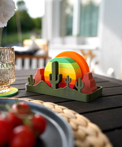 Ensemble de sous-verres Coucher de Soleil - Jagou Design – Créations artisanales uniques