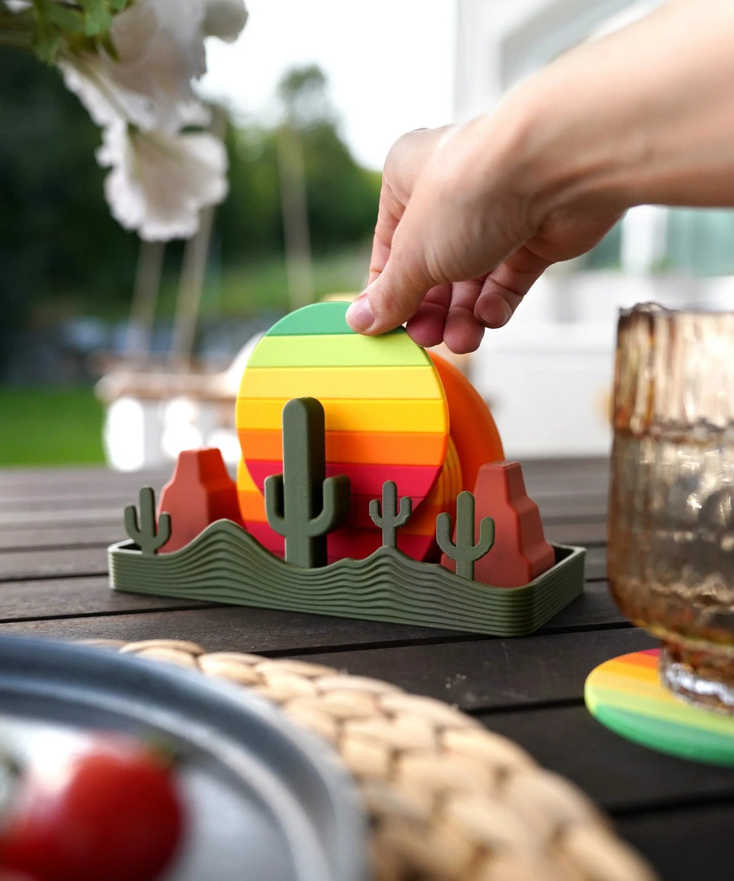 Ensemble de sous-verres Coucher de Soleil - Jagou Design – Créations artisanales uniques