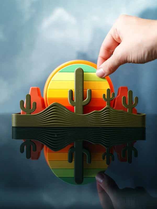 Ensemble de sous-verres Coucher de Soleil - Jagou Design – Créations artisanales uniques