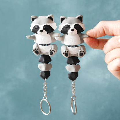 Flexi Magnetic Keyring, the Raccoon