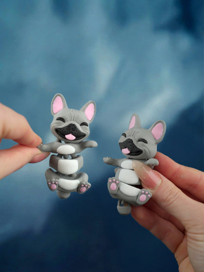 Flexi French Bulldog Keychain – Fidget Toy Gift for Dog Lovers