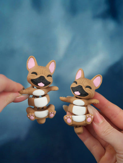Flexi French Bulldog Keychain – Fidget Toy Gift for Dog Lovers