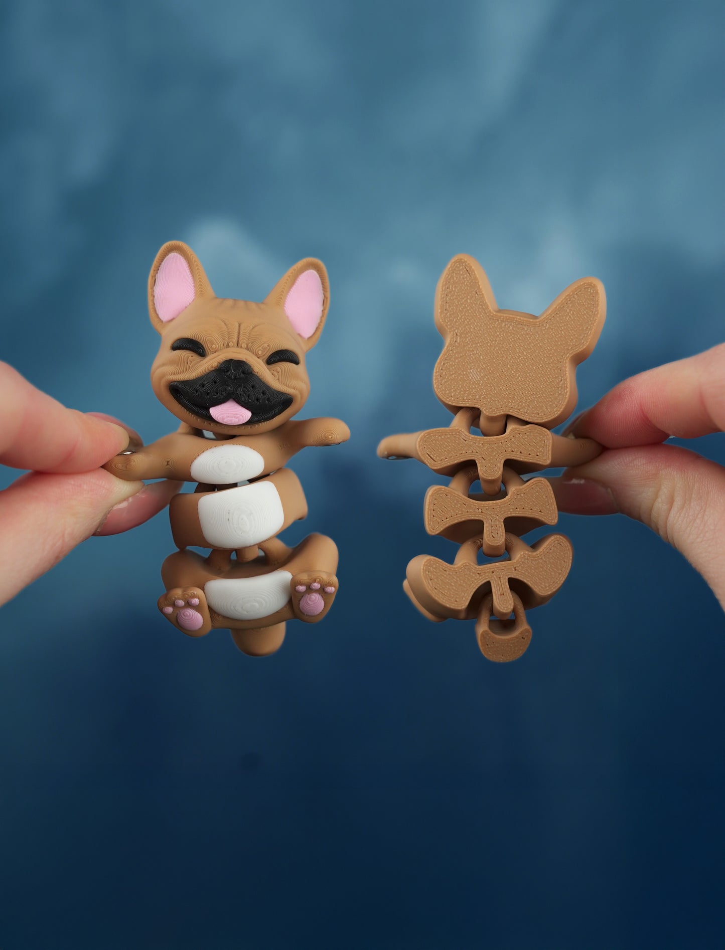 Flexi French Bulldog Keychain – Fidget Toy Gift for Dog Lovers