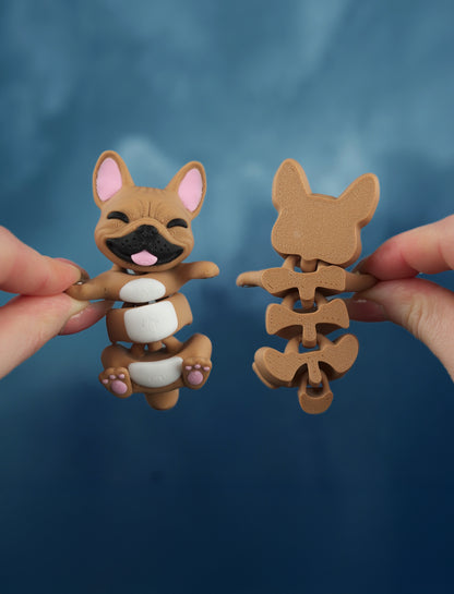 Flexi French Bulldog Keychain – Fidget Toy Gift for Dog Lovers