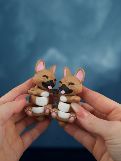 Flexi French Bulldog Keychain – Fidget Toy Gift for Dog Lovers