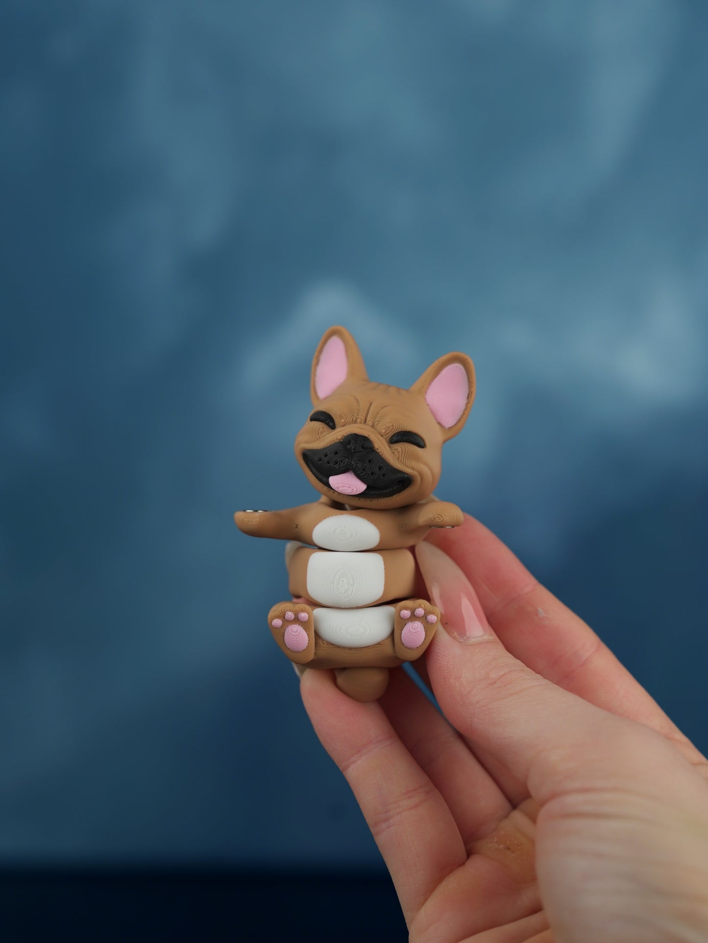 Flexi French Bulldog Keychain – Fidget Toy Gift for Dog Lovers