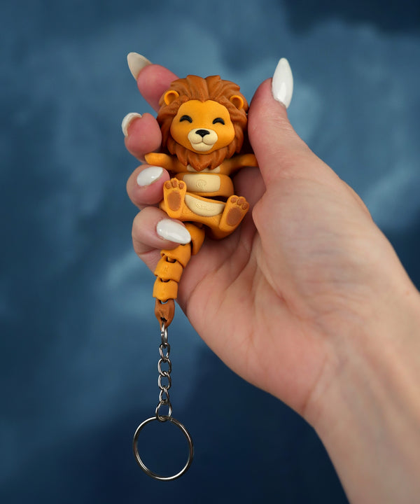 Flexi Lion Keychain – Anti-Stress Fidget Toy Gift