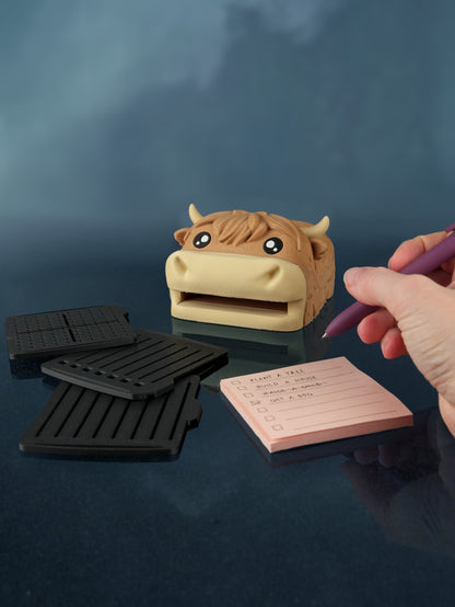 Highland Cow Desk Organizer – Decorative Pen Holder Gift