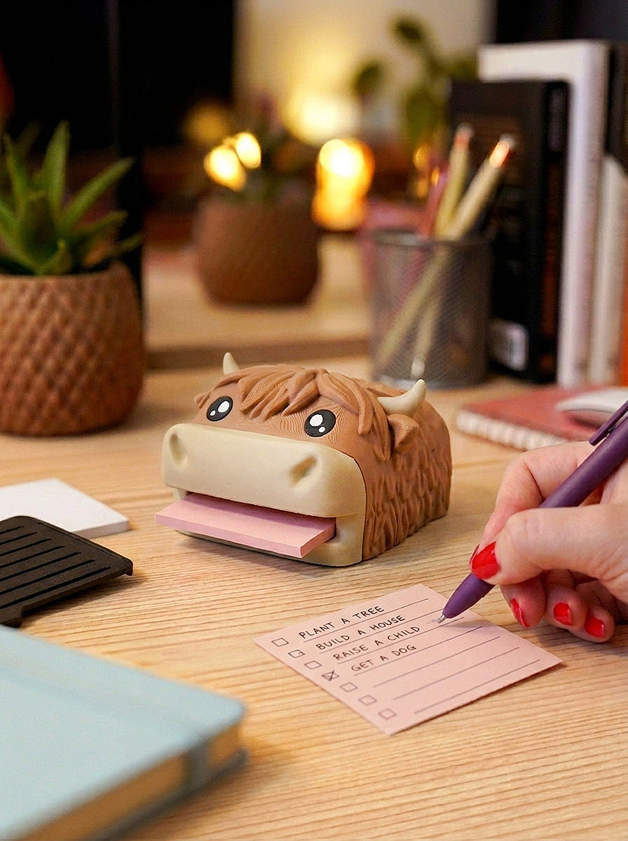 Highland Cow Desk Organizer – Decorative Pen Holder Gift