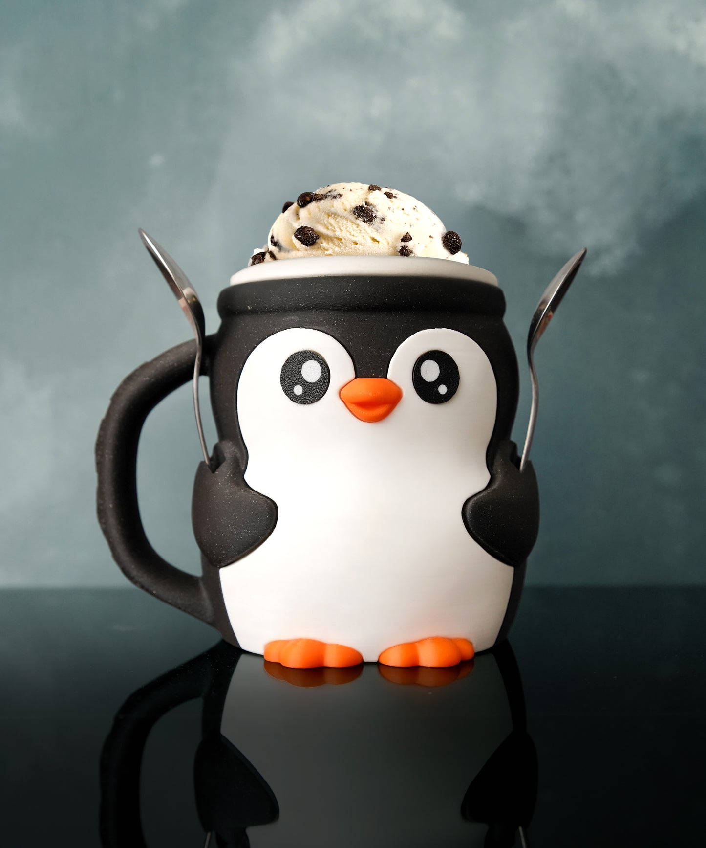 Snowflake the Penguin Ice Cream Holder