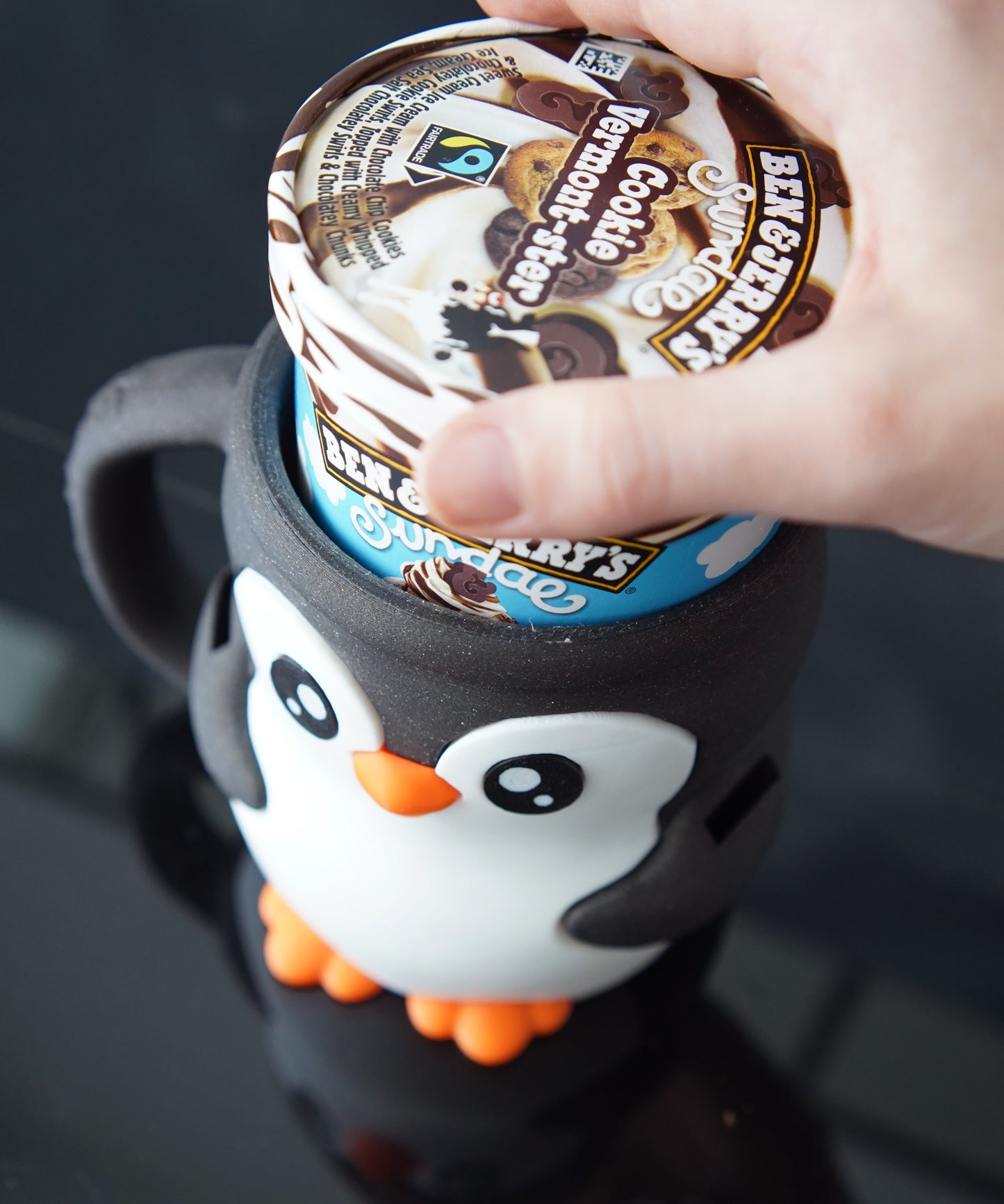 Snowflake the Penguin Ice Cream Holder