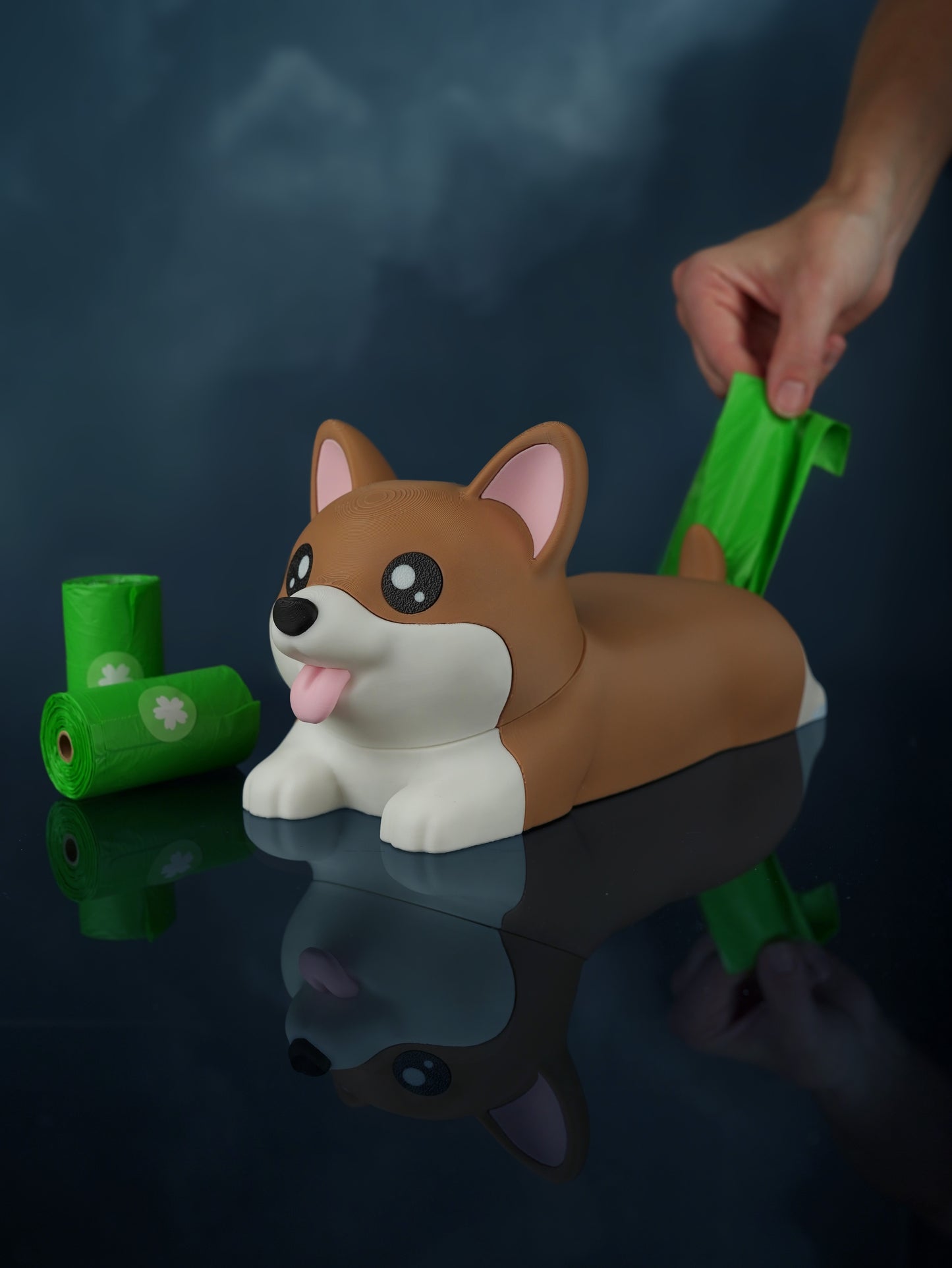Distributeur de sacs à crottes 3D | 5 rouleaux