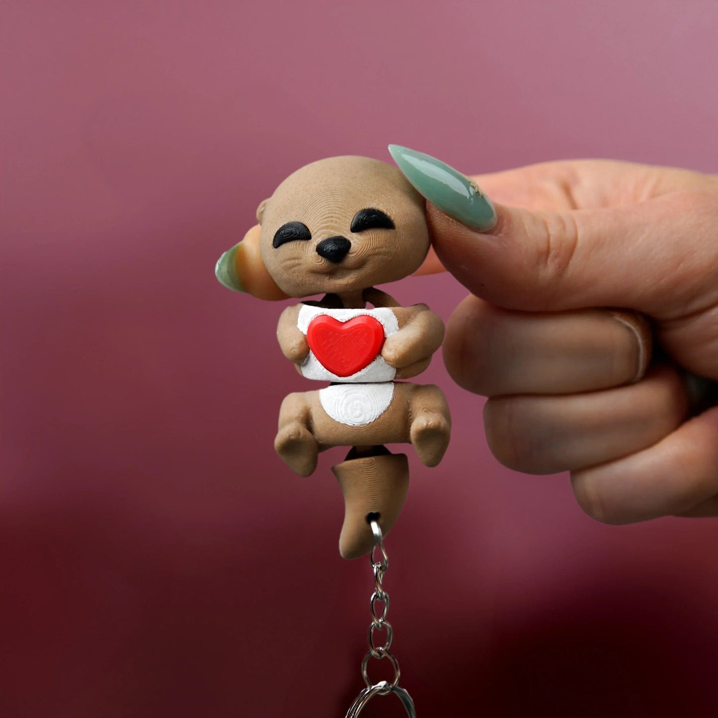 Porte-clés Loutre Saint-Valentin - Jagou Design – Créations artisanales uniques