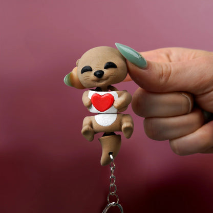 Porte-clés Loutre Saint-Valentin - Jagou Design – Créations artisanales uniques