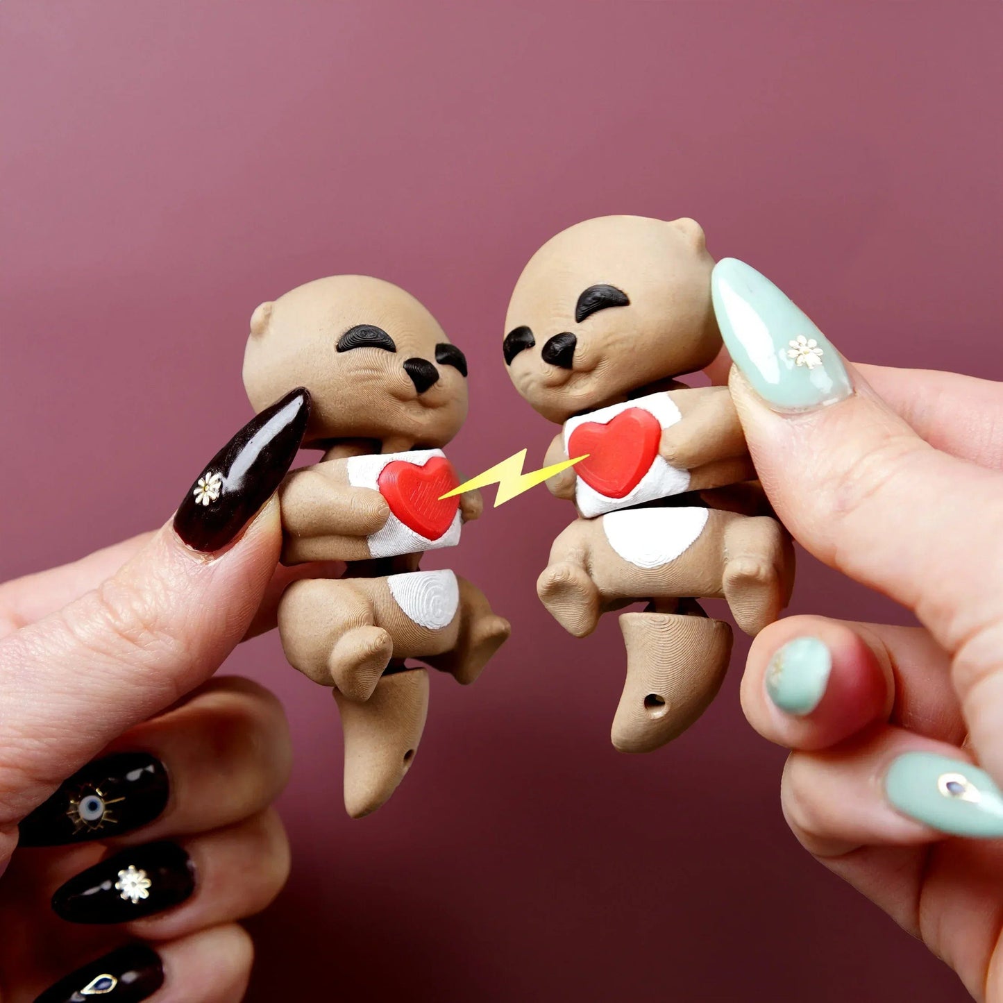 Porte-clés Loutre Saint-Valentin - Jagou Design – Créations artisanales uniques
